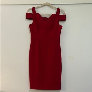 White House Black Market Strapless Red Dress